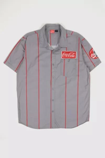 Urban Outfitters Vintage Coca-Cola Short Sleeve Button-Down Shirt 1