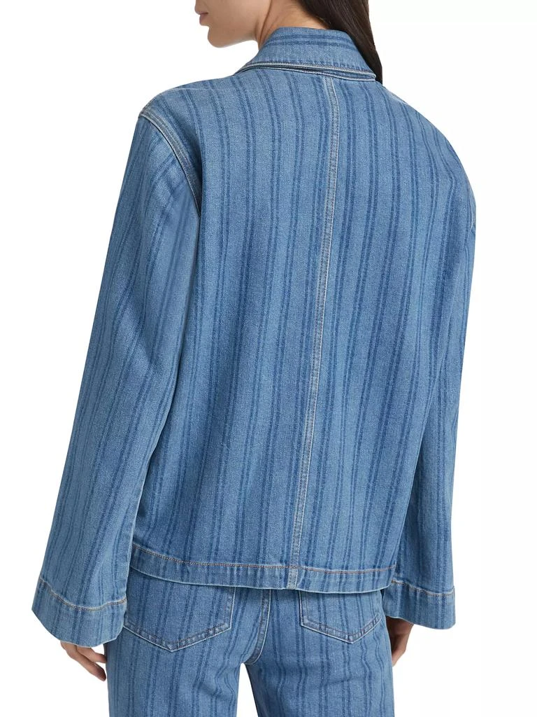 VERONICA BEARD Dahl Striped Denim Jacket 5