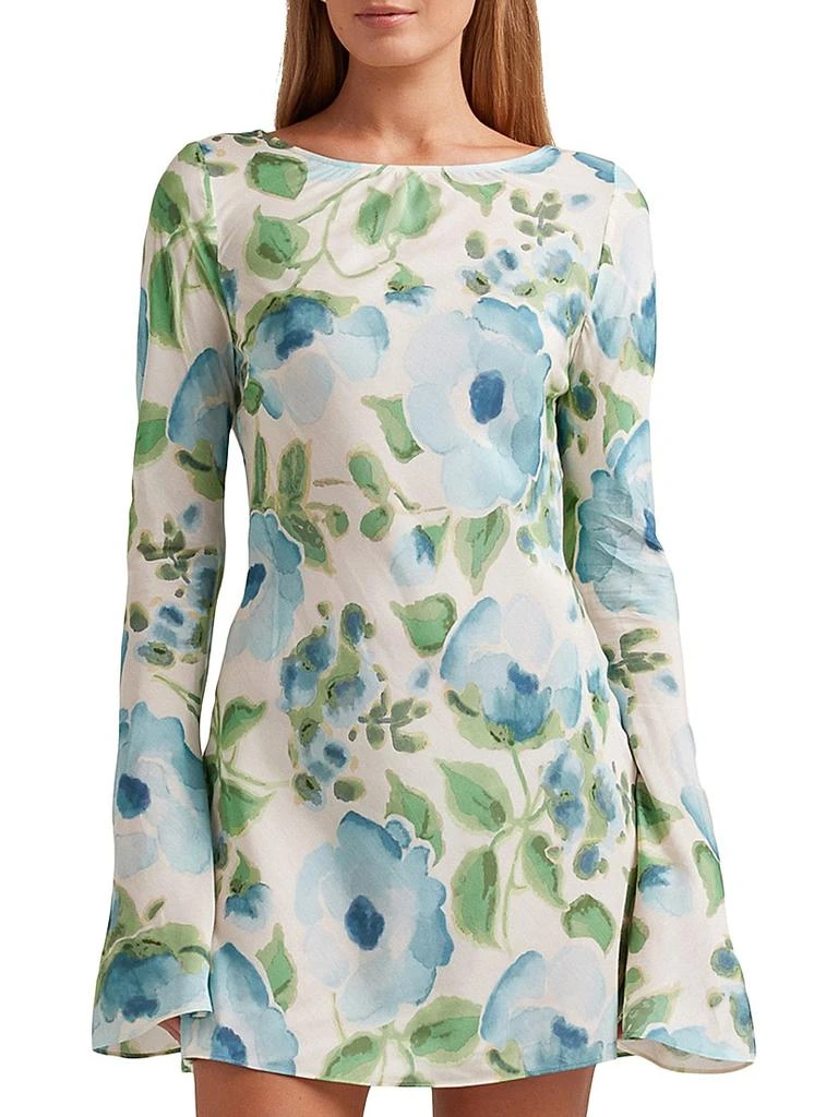 Peony Memento Floral Flare Minidress 3