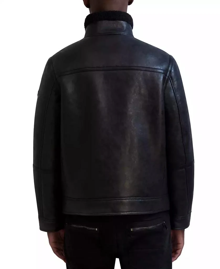 Karl Lagerfeld Paris Men's Faux-Leather Double-Zip Jacket 2