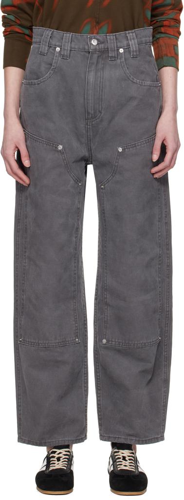 Eckhaus Latta Gray Double Knee Baggy Jeans