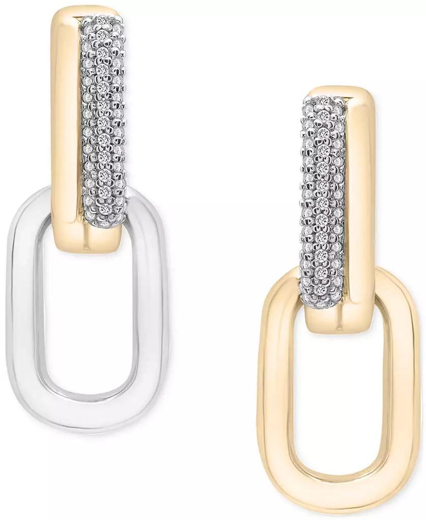 Audrey by Aurate Diamond Link Dangle Hoop Earrings (1/6 ct. t.w.) in Gold Vermeil & Sterling Silver, Exclusively at Macy's 4
