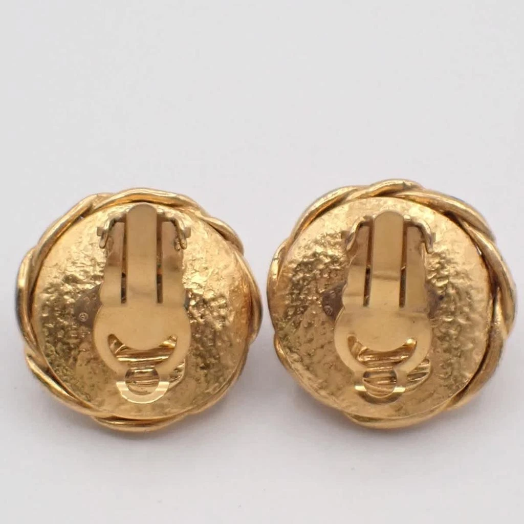 Chanel Cc Button Clip-On Earrings Metal With Faux ivory gold_Plated Earrings Jewelry (Pre-Owned) 2