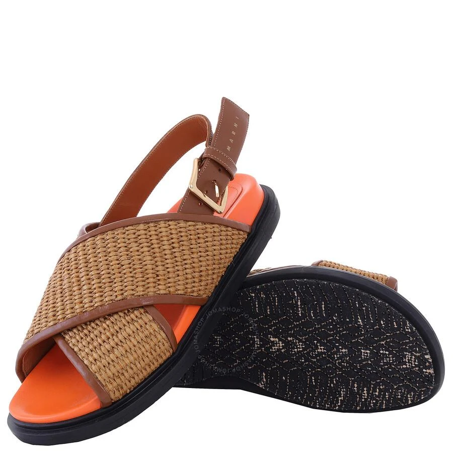 Marni Marni Apricot Fussbett Rafia Sandals, Brand Size 36 ( US Size 6 ) 2