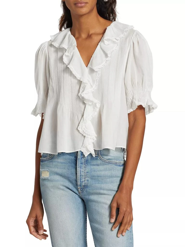 DÔEN Henri Ruffled Puff-Sleeve Top 3