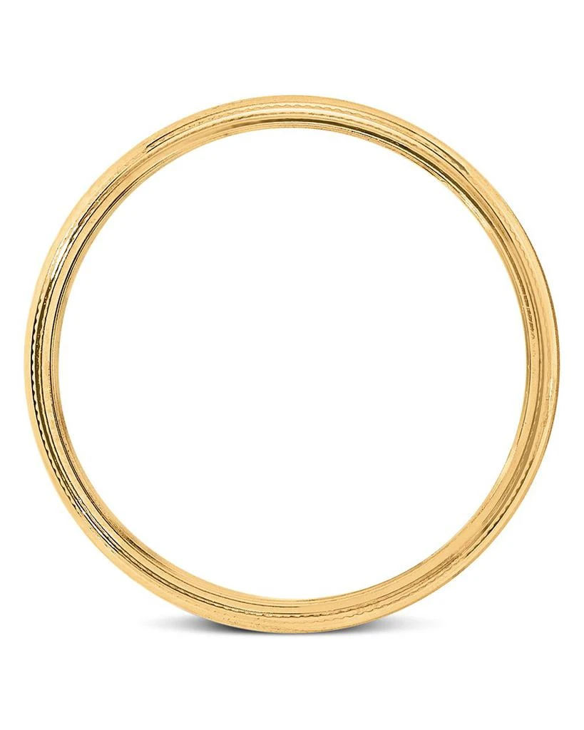Bloomingdale's Men's 4mm Milgrain Half Round Wedding Band 14K Yellow Gold 3