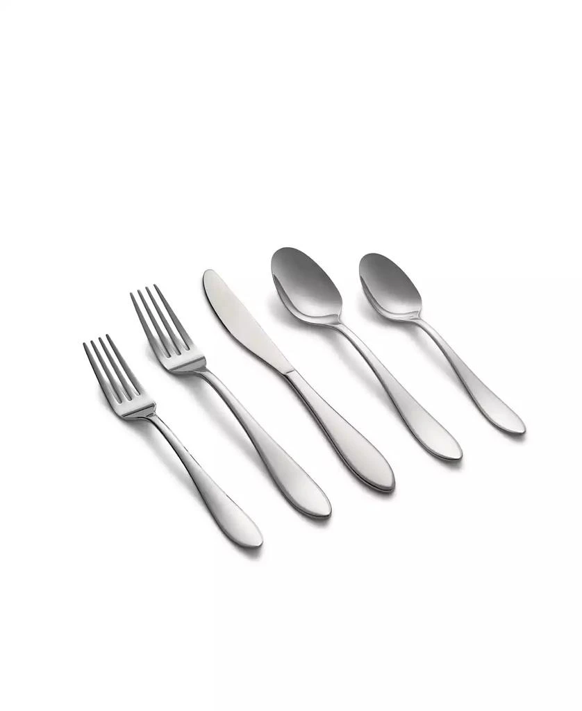 Cambridge Silversmiths Delia Mirror 42 Piece Stainless Steel Flatware Set, Service for 8 3