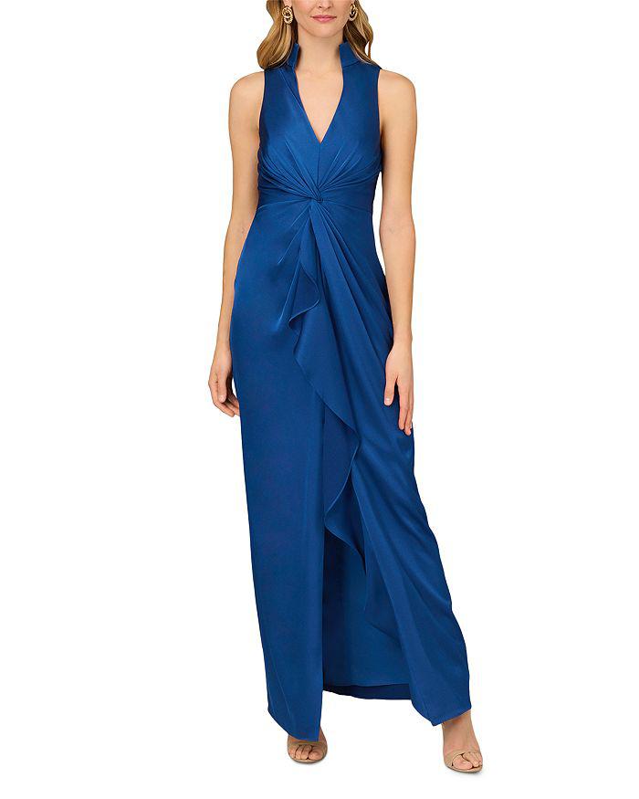 Aidan Mattox Gathered Front Gown