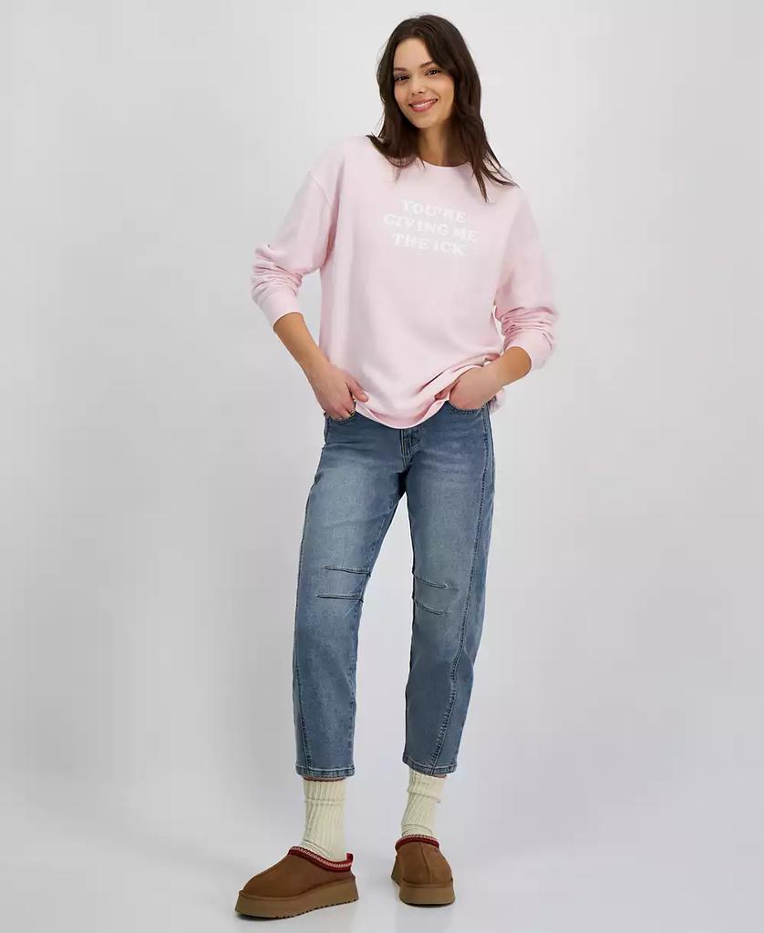 Rebellious One Juniors' Giving Me The Ick Graphic Crewneck Sweatshirt