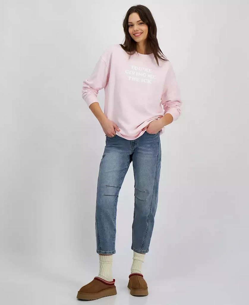 Rebellious One Juniors' Giving Me The Ick Graphic Crewneck Sweatshirt 2