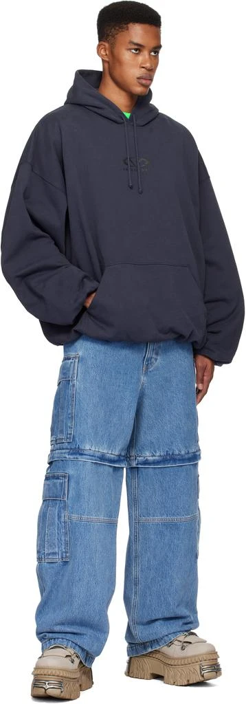 Vetements Blue Convertible Denim Cargo Pants 5