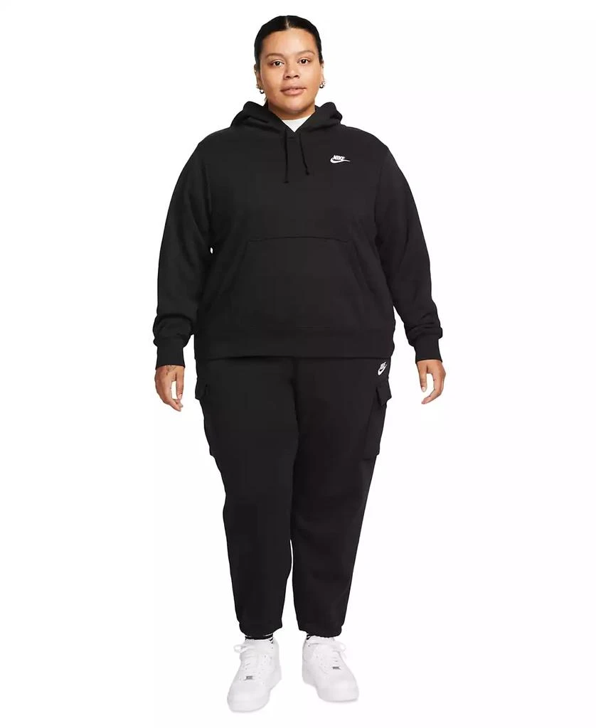 NIKE Plus Size Active Sportswear Club Hooded Fleece Sweatshirt 2