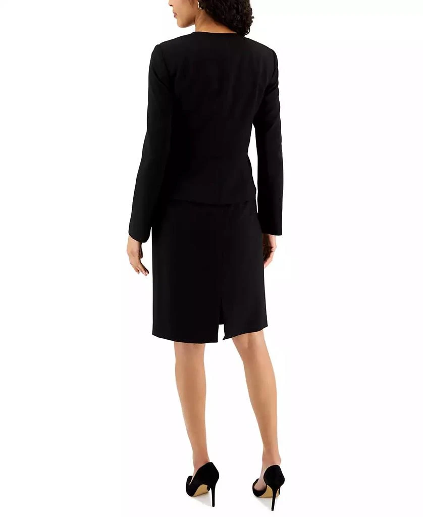 Tahari Zipper Jacket Skirt Suit 2