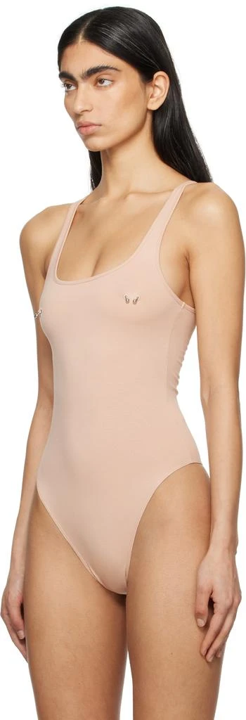 Mugler Beige Pierced Bodysuit 4