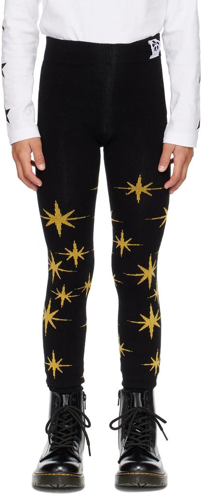 Mini Rodini Kids Black Stars Leggings