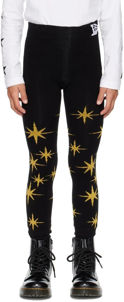 Mini Rodini Kids Black Stars Leggings 1