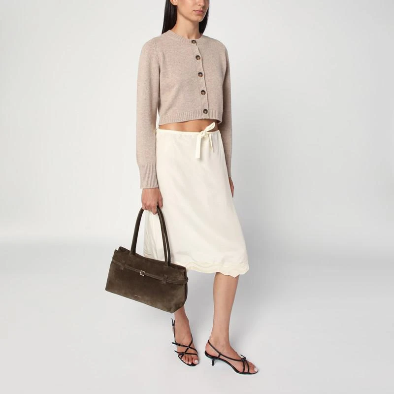 Manu Atelier Le Cambon East West Tobacco suede bag 2