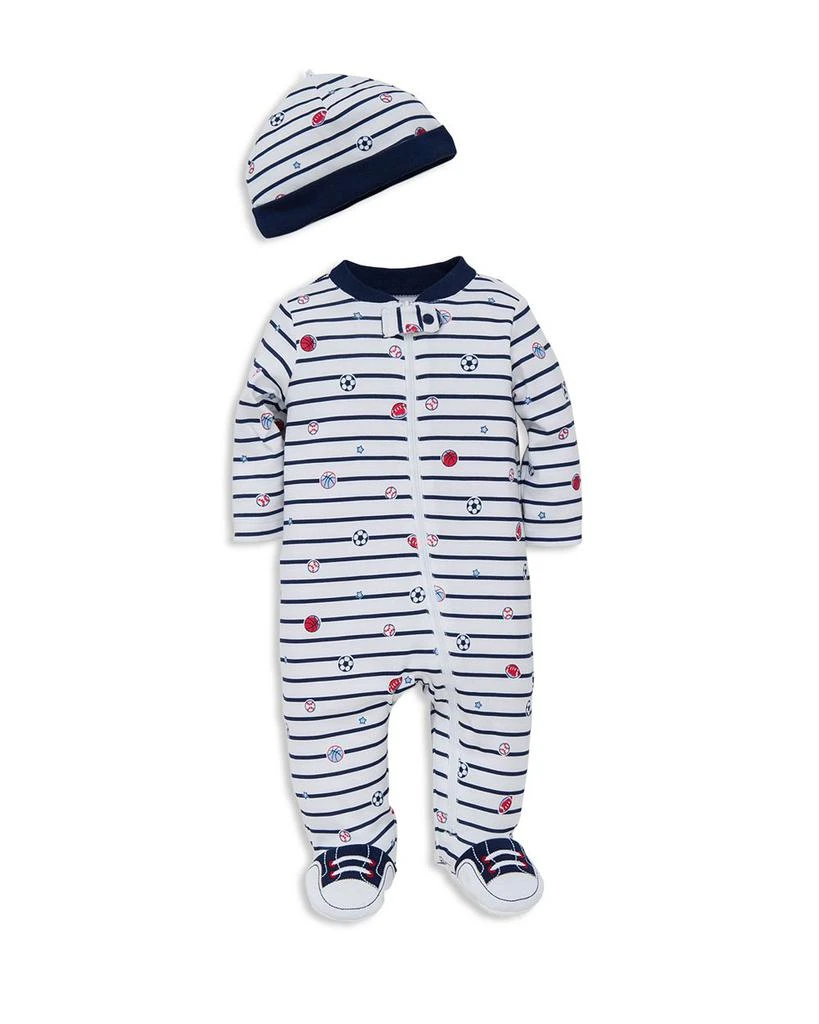 Little Me Boys' Sports Star Footie & Hat Set - Baby 1