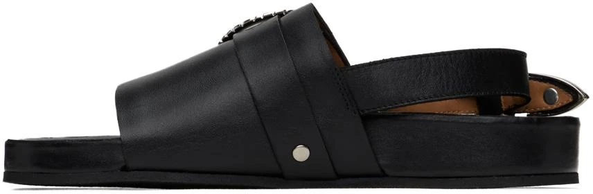 Toga Pulla SSENSE Exclusive Black Oversized Buckle Sandals 3