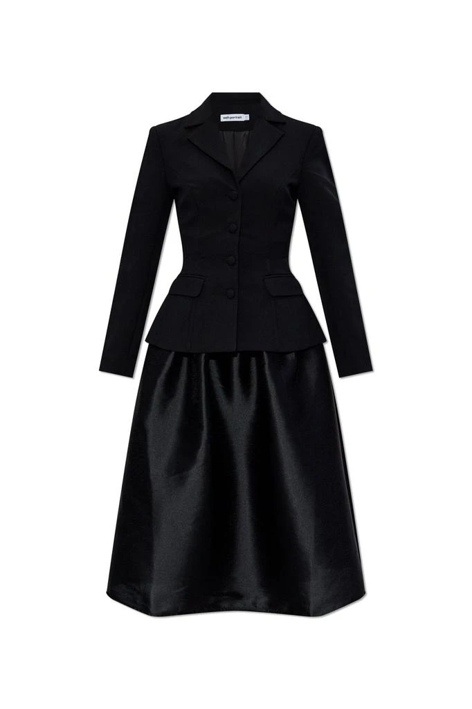 Self Portrait Self-Portrait Panelled Blazer Midi Dress 1