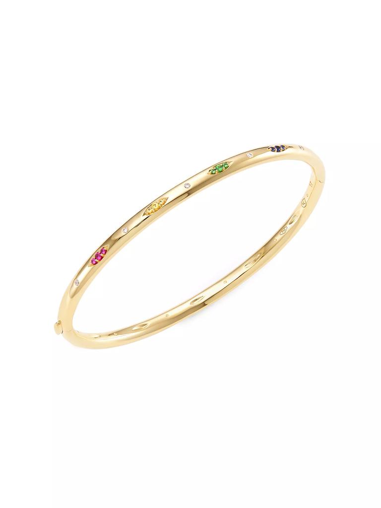 Tamara Comolli Gypsy 18K Yellow Gold & Multi-Stone Candy Pavé Bangle Bracelet
