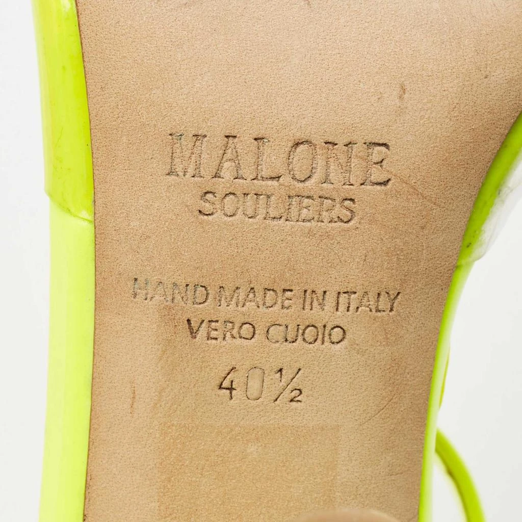Malone Souliers Malone Souliers Green/Transparent PVC Maureen Pointed Toe Mules Size 40.5 8