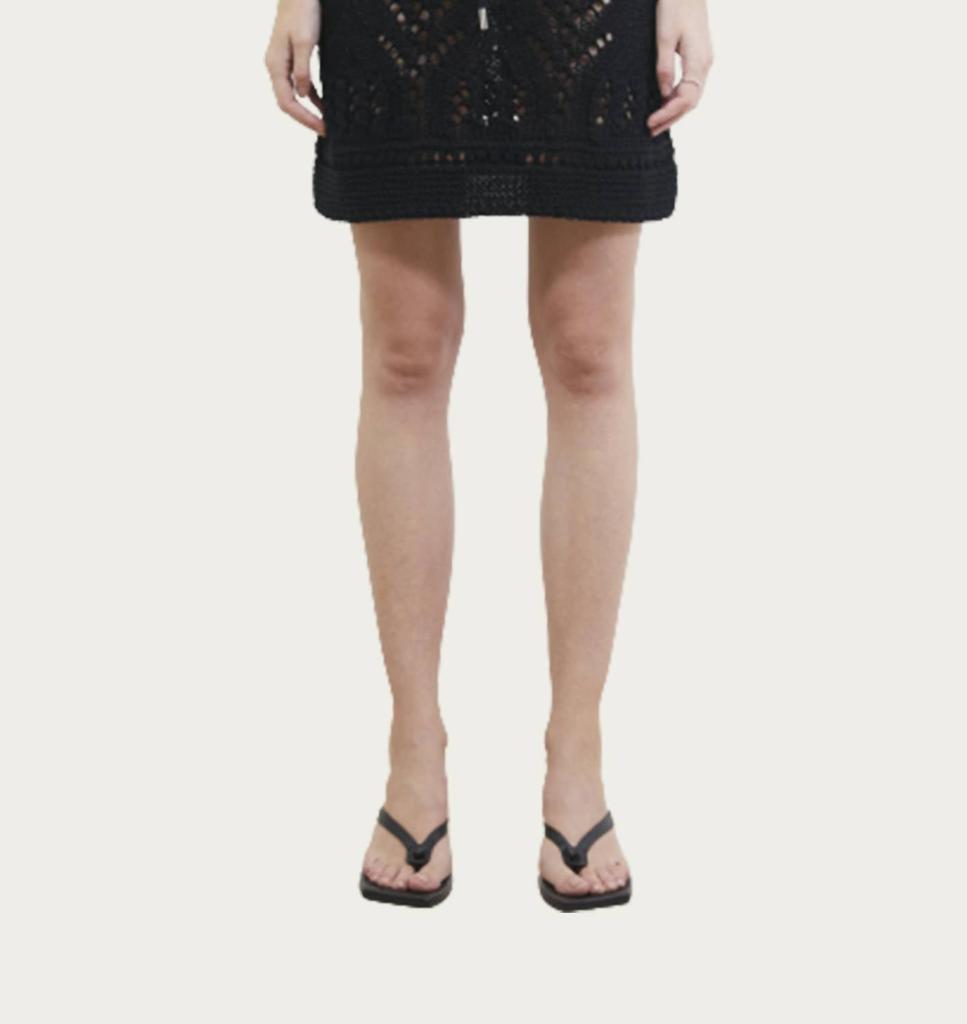 GOEN.J CROCHET KNIT MINI SKIRT
