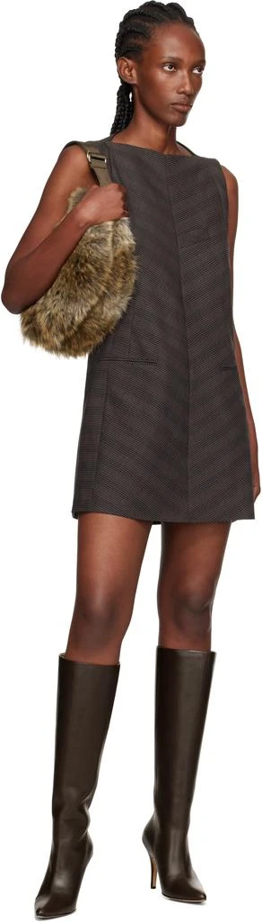 MM6 Brown Faux Fur Belt Bag 4