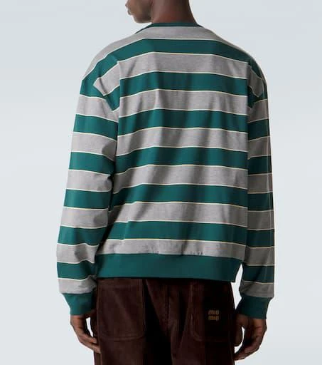 Miu Miu Striped cotton jersey sweatshirt 4