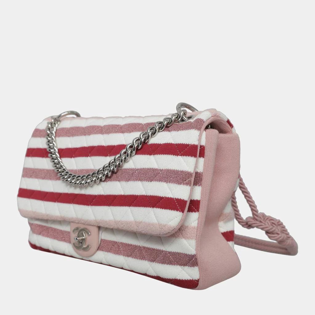 Chanel Chanel Multicolor Jersey Stripes Rope Maxi Flap Bag 2