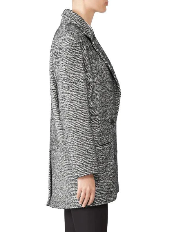 IRO Herringbone Mohair Blend Double Breasted Coat 3