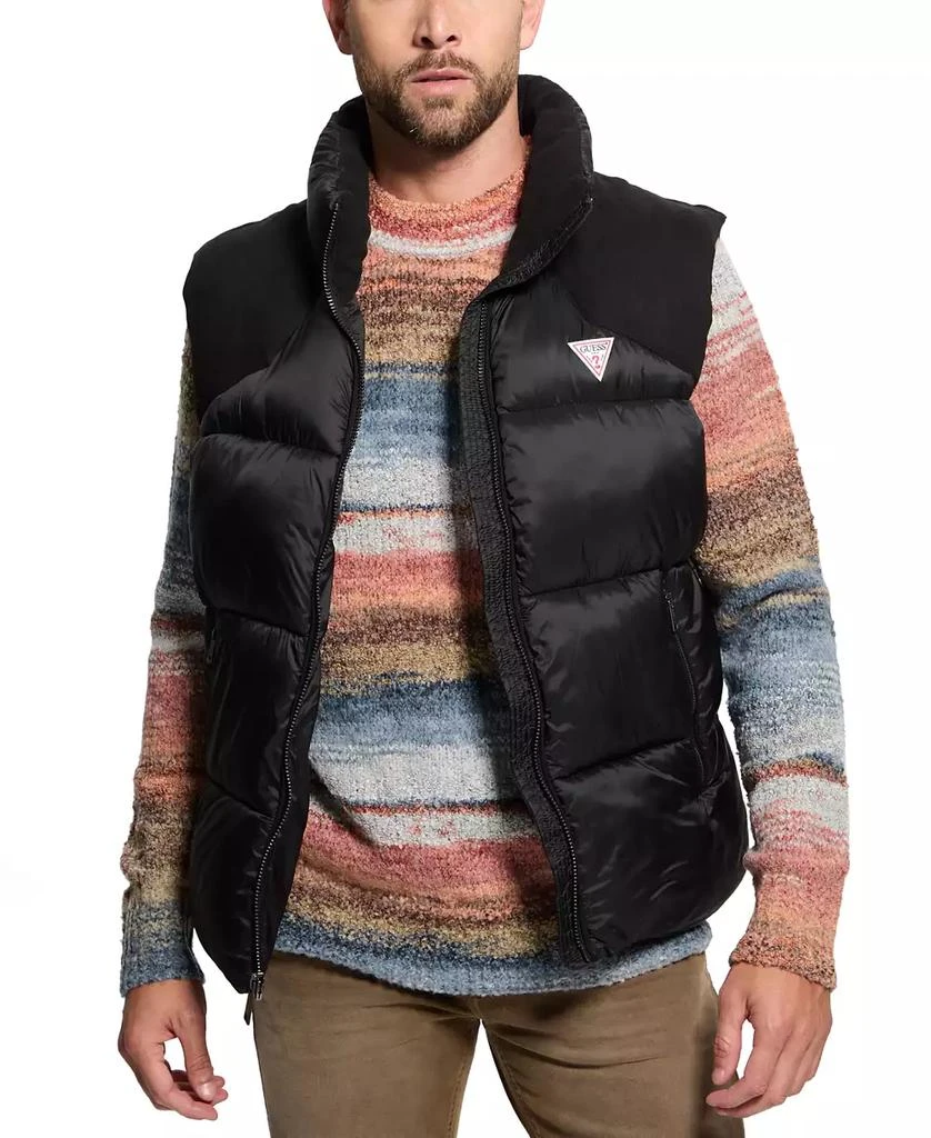 GUESS Men's Fabric Block Puffer Vest 5