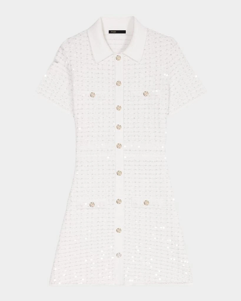 Maje Rirtaly Sequined Knit Mini Dress 1