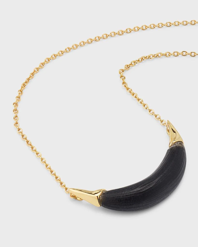 Alexis Bittar Gold-Capped Crescent Lucite Necklace 3