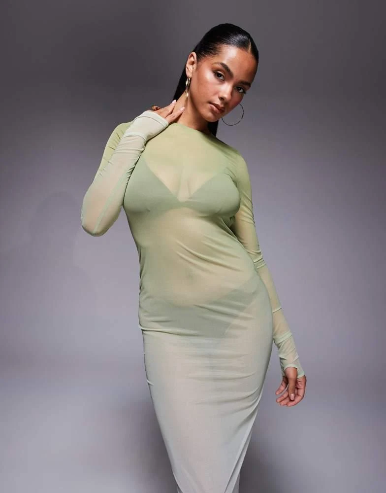 green oh polly dress Embellished Corset Gown in Sage Green - 6 main image 0
