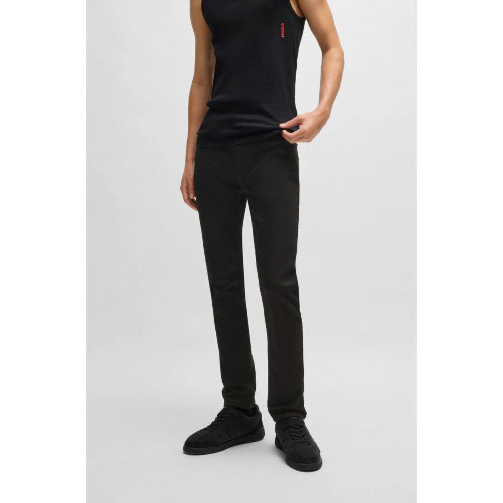 Hugo Boss Extra-slim-fit jeans in ultra-black stretch denim 3