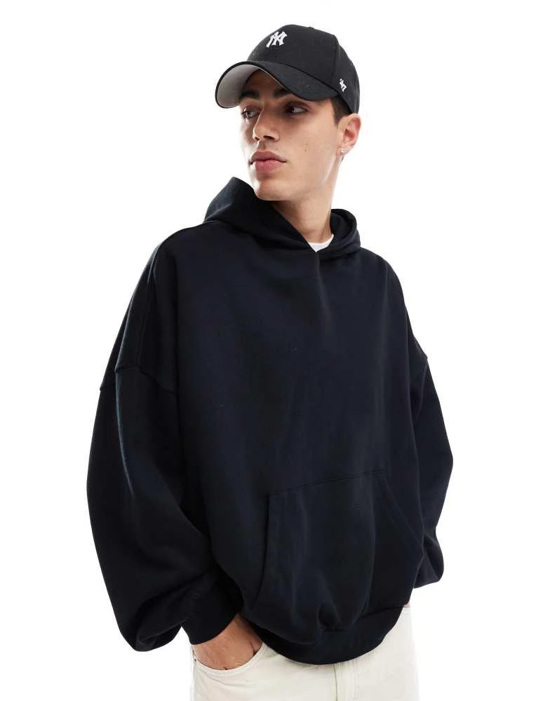 ASOS ASOS DESIGN essential extreme oversized hoodie in black 1