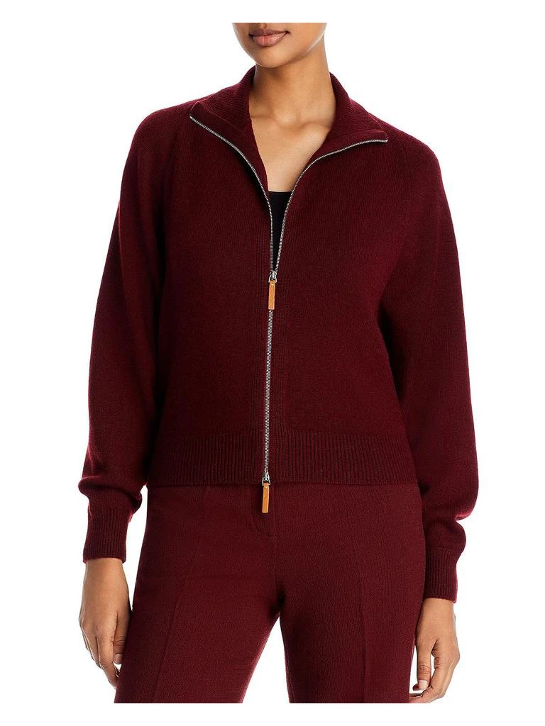 Lafayette 148 New York Womens Cashmere Two-Way Zip Cardigan Sweater 1