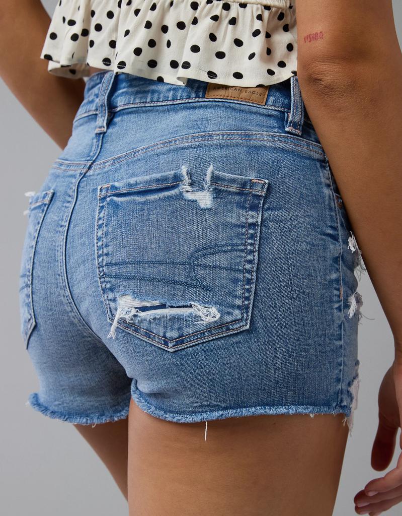 AE AE Next Level Ripped High-Waisted Denim Short Short