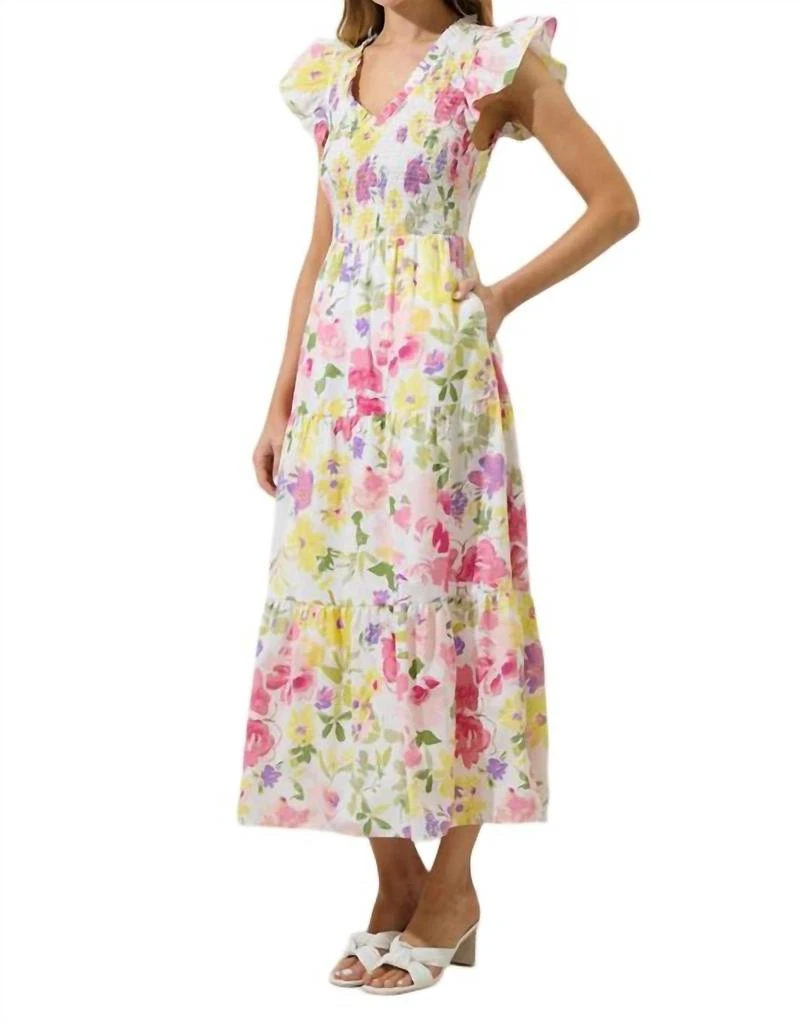 Sugarlips Sugarlips - Leonie Sunfire Tiered Midi Dress 3