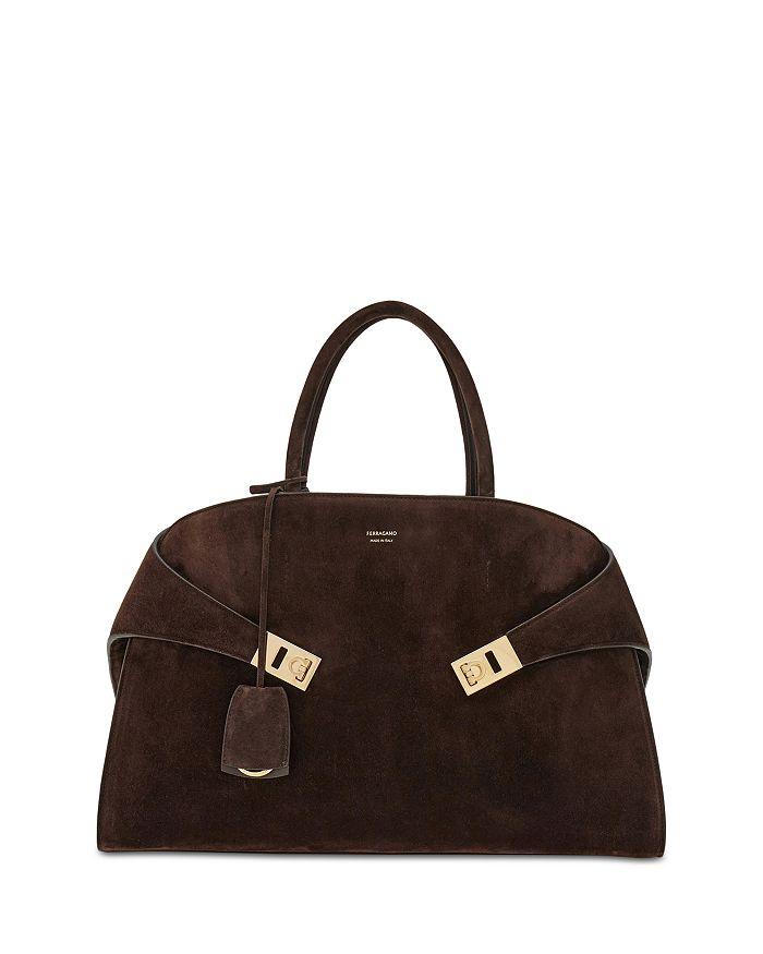 トートバッグ Salvatore Ferragamo Grape Leather Large Shopping Bag Salvatore Ferragamo GRAPE LEATHER LARGE SHOPPING BAG - Tote