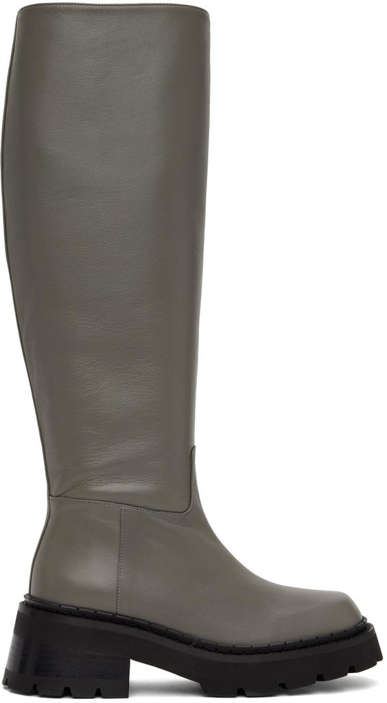【関税込み】BY FAR グレー Russel ブーツ by FAR Gray Russel Boots - Shoes - BeyondStyle