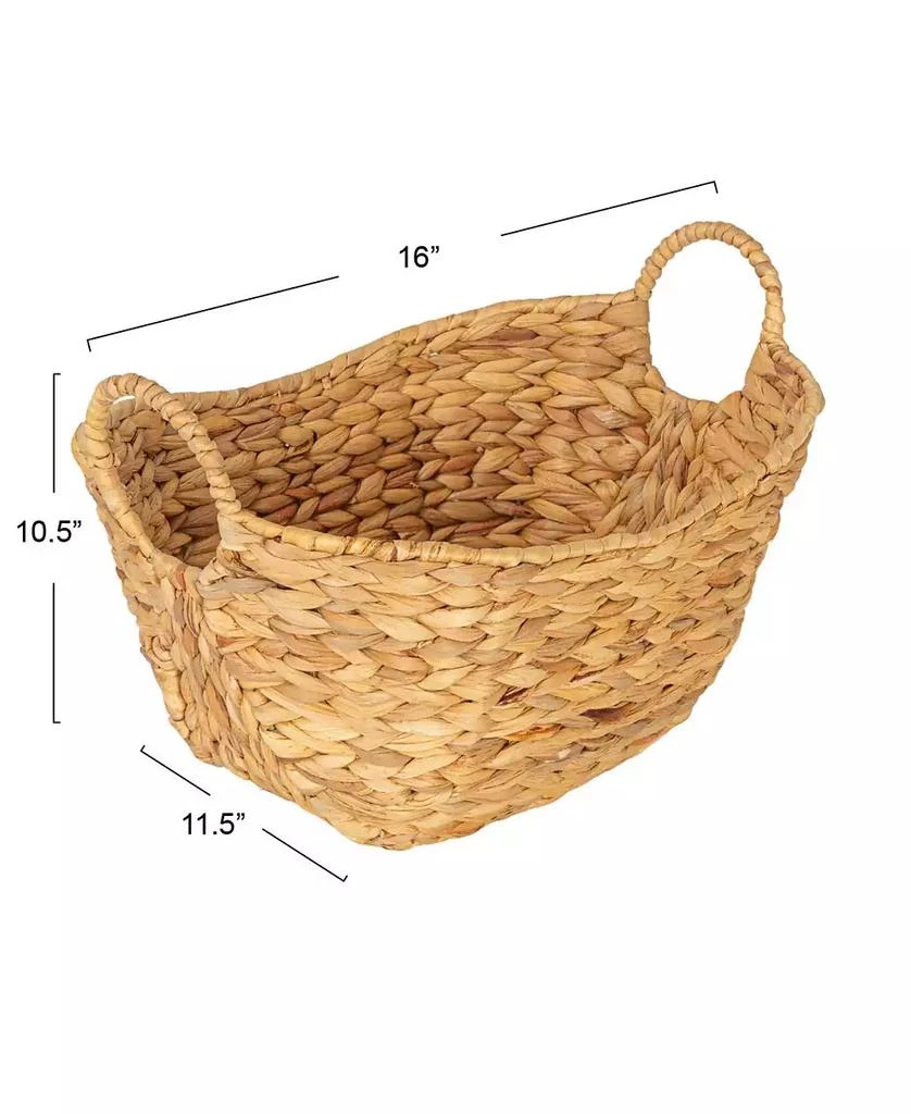 Household Essentials Water Hyacinth Basket with Handles 2