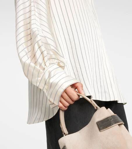 Brunello Cucinelli Striped satin blouse 4