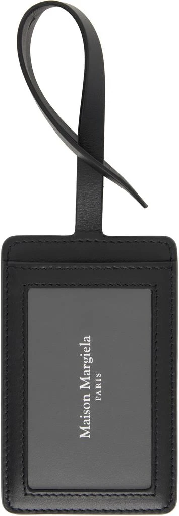 MAISON MARGIELA Black Four Stitches Luggage Tag 1