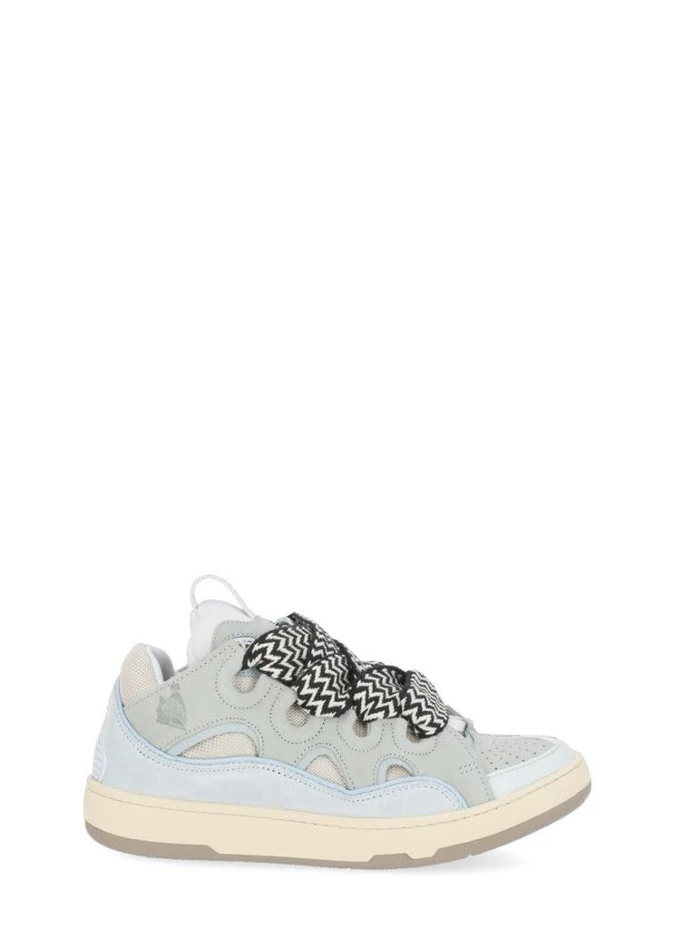 Lanvin Light Blue Leather Sneakers 1