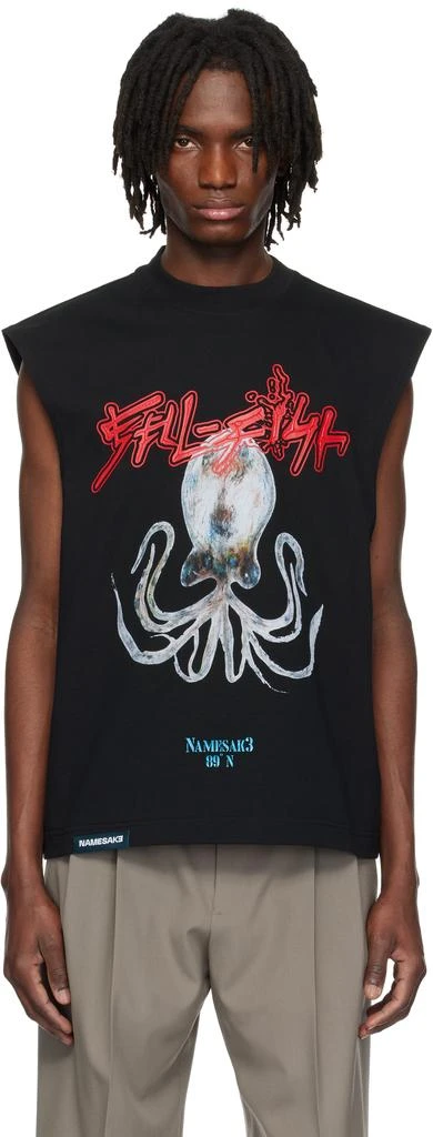 NAMESAKE Black Evans Sell Fish Squid Tank Top 1