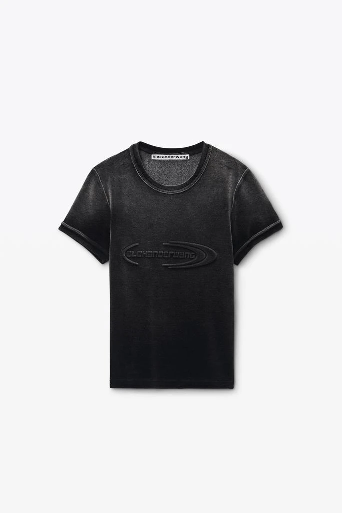Alexander Wang Baby Tee in Plush Velour 2