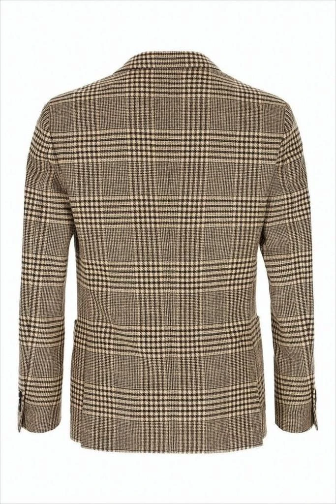 LARDINI Tailored Plaid Blazer with Single-Button Closure 2