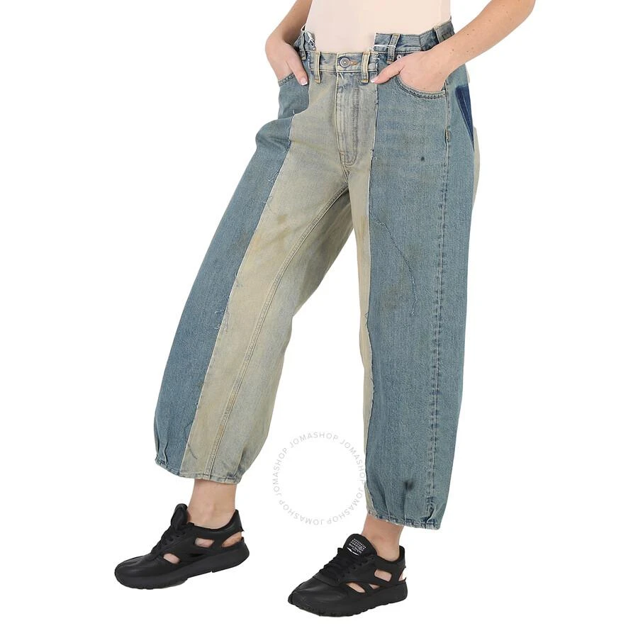 MAISON MARGIELA Dirty Denim Panelled Cut-Out Detailed Jeans 2